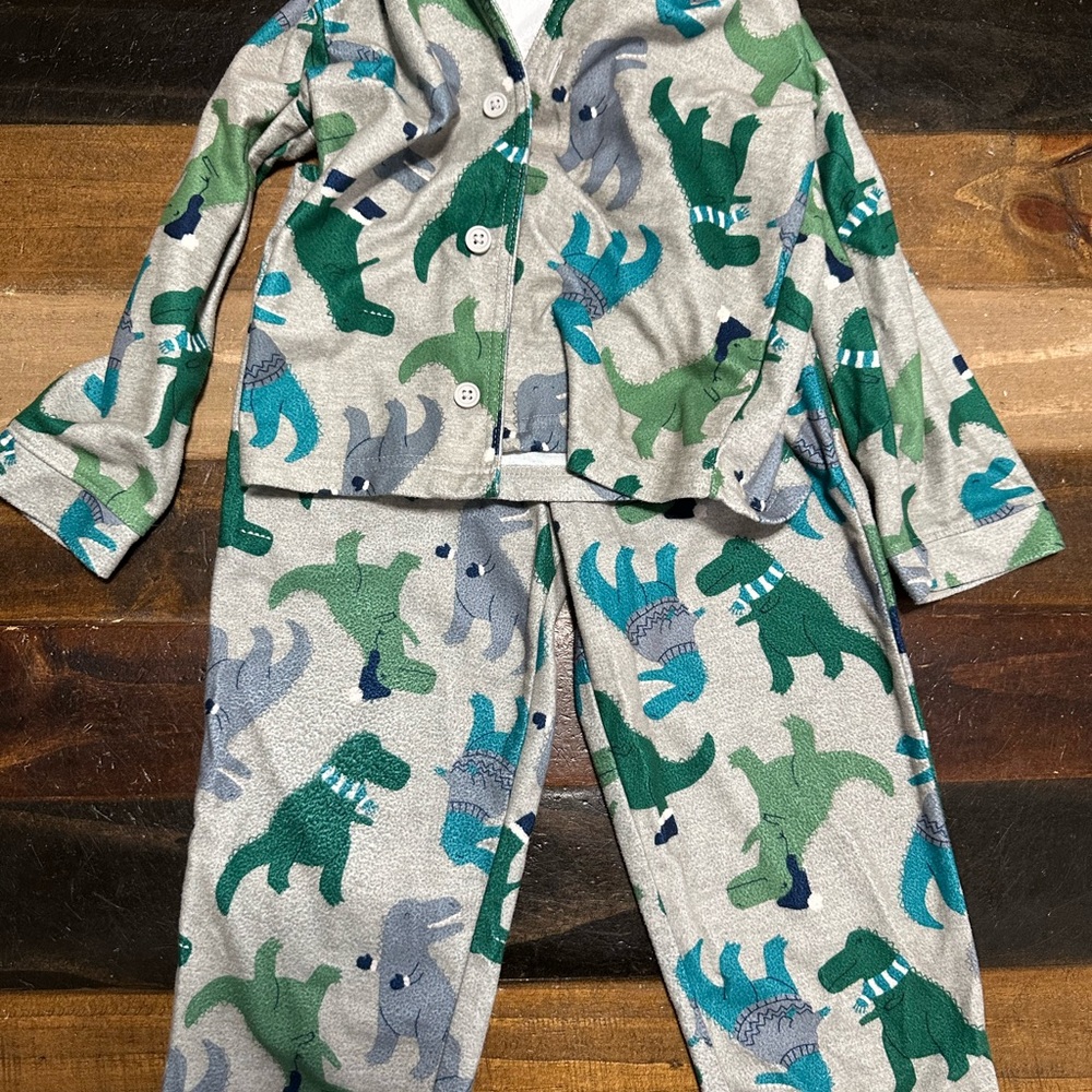 Dinosaur Print Kids Pajamas